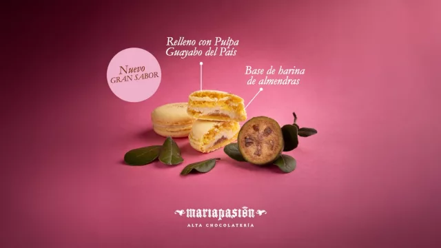MariaPasion lanza un delicioso macarrón de Pulpa Guayabo y Chocolate Blanco, inspirado en la riqueza del chocolate uruguayo